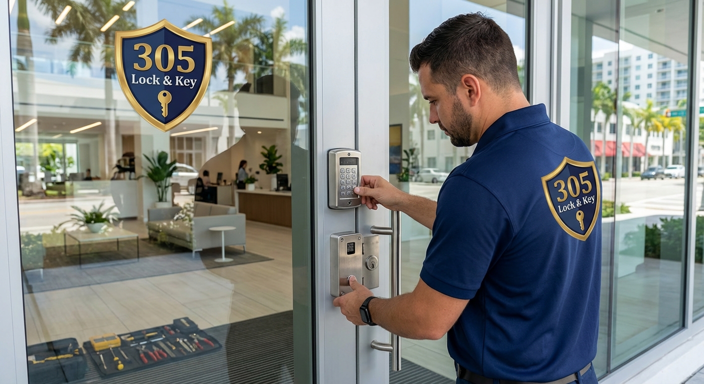 Commercial locksmith and security services in Miami-Dade